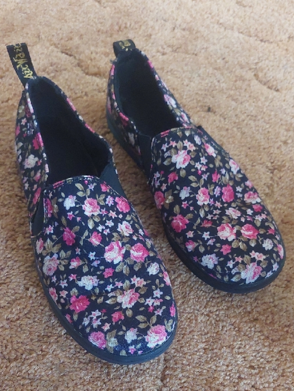 Dr. Martens Black Floral Slip-On Sneakers - Picture 2 of 7